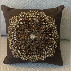 Pier 1 beautiful bead work small pillow